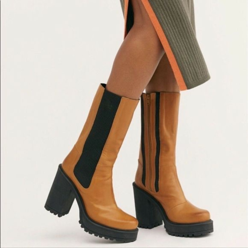 Free People platform tristan chelsea boots